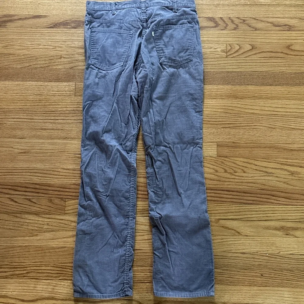 Vintage 70's Levi's Corduroy Pants Men's‎ 38x34 White Tab Grey Talon 42